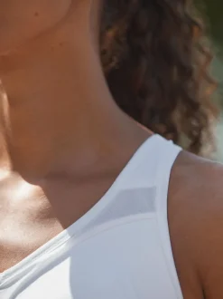 Next Blanc - Soutien-gorge B-GG Active Sports Impact élevé Dry Tech zippé sur le devant Clearance