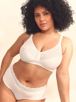 Next Blanc - Soutien-gorge confort ultime en coton sans armatures OH Total Support New