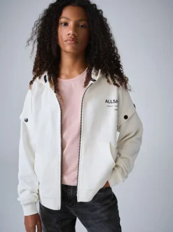 smALLSAINTS Blanc - Sweat à capuche Amphia Underground zippé New