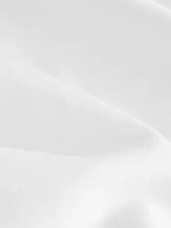 Next - T-shirt à col en V avec manches à bonnet Blanc Outlet