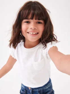 Next Blanc - T-shirt à pochettes Daisy (1.5-16ans) Clearance