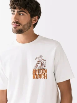 Next Blanc - T-shirt imprimé graphique Yellowstone Outlet