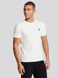 Lyle & Scott - T-shirt Col rond en coton Blanc Best