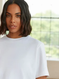 Next - T-shirt Manche courte Col ras du cou lourd Blanc Online