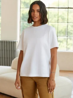 Next - T-shirt Manche courte Col ras du cou lourd Blanc Online