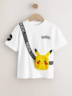 Next Blanc - T-shirt Pokemon à manches courtes (4-14ans) Outlet