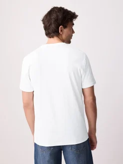 Next Blanc - T-shirt ras du cou côtelé à manches courtes Hot