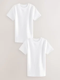 Next Blanc - T-shirt Thermal Manches courtes 2 Pack (2-16ans) Sale
