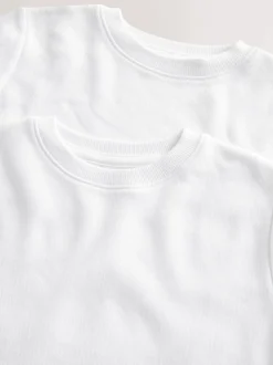 Next Blanc - T-shirt Thermal Manches courtes 2 Pack (2-16ans) Sale