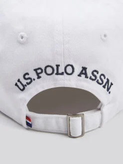 U.S. Polo Assn Blanc - . Casquette décontractée lavée 100% coton