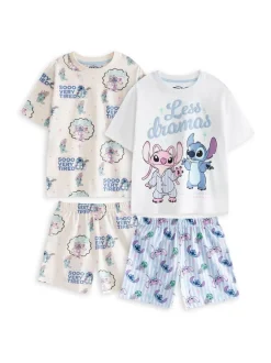 Vanilla Underground Blanc - Lot de 2 pyjamas Lilo & Stitch fille Disney Best