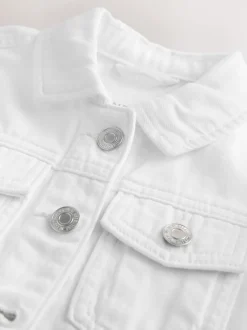 Next Blanc - Veste en jean à épaules volantées (3-16ans)