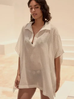 Next Blanc - Vêtement de chemise longue 100enfiler % coton Hot