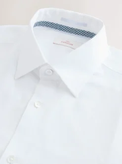 Next Blanc avec liseré - Slim Fit (Slim Fit) - Chemise Signature texturée à manches longues Hot