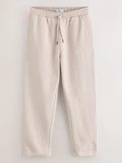 Next - Ajustement droit - Pantalon de jogging épais décontracté à dos brossé Blanc écru Outlet