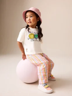 Next Blanc écru - Ensemble haut à manches courtes et pantalon tonneau Smiley (3mois7ans) Clearance