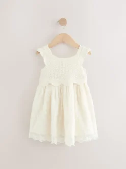 Next Blanc écru - Robe d'occasion en tricot (3mths-10yrs) Hot