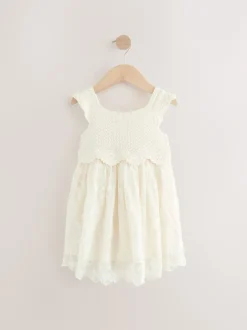 Next Blanc écru - Robe d'occasion en tricot (3mths-10yrs) Hot