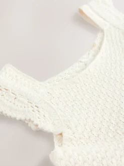 Next Blanc écru - Robe d'occasion en tricot (3mths-10yrs) Hot