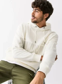 Next - Sweat à capuche Imprimé graphique Blanc écru Best