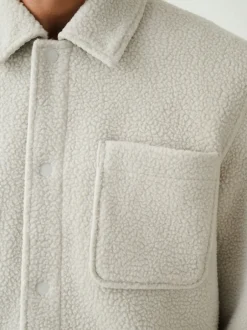 Next Blanc écru - Veste-chemise en polaire New