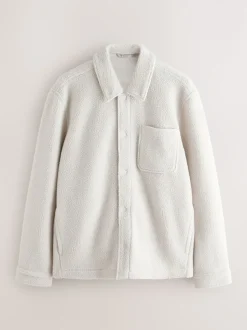 Next Blanc écru - Veste-chemise en polaire New