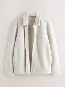 Next Blanc écru - Veste-chemise en polaire New