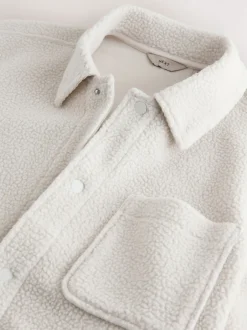 Next Blanc écru - Veste-chemise en polaire New