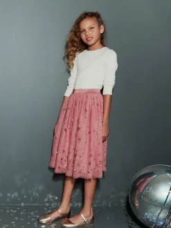 Next - Top côtelé à manches longues (3-16ans) Blanc écru/crème Outlet