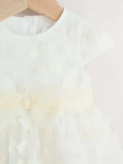 Next Blanc 3D fleurs - Robe d'occasion pour bébé (0mths-2yrs) Online