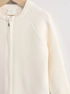 Next Blanc en maille - Cardigan Bébé Best