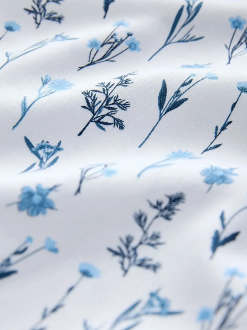 Next - Chemise à manches longues Blanc et bleu à fleurs Best