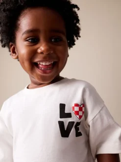 Next Blanc Love - T-shirt de Saint-Valentin à manches courtes (3mois à7ans) Online