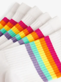 Little Bird by Jools Oliver Blanc Pastel - Lot de 3 paires de chaussettes à tube Little Bird de Jools Oliver rayées Outlet