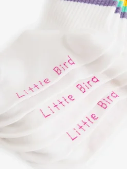 Little Bird by Jools Oliver Blanc Pastel - Lot de 3 paires de chaussettes à tube Little Bird de Jools Oliver rayées Outlet