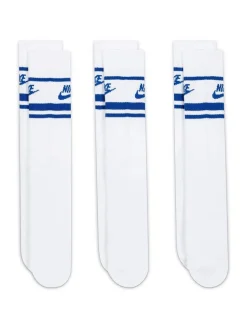 Nike Blanc/Bleu - Lot de 3 paires de chaussettes Sportswear Everyday Essential blanches Clearance