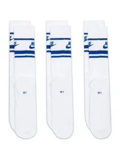 Nike Blanc/Bleu - Lot de 3 paires de chaussettes Sportswear Everyday Essential blanches Clearance