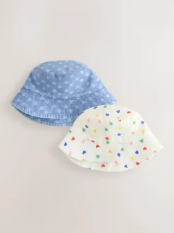 Next Blanc/Bleu - Paquet de bonnets pour bébé 2 (0mois-2ans) Hot