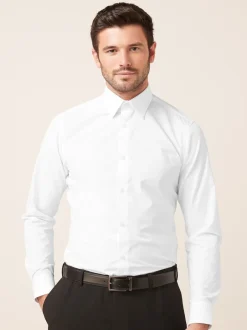 Next Blanc/bleu clair/rose clair - Lot de 3 chemises Oxford élégantes à manchette simple facile d’entretien Online