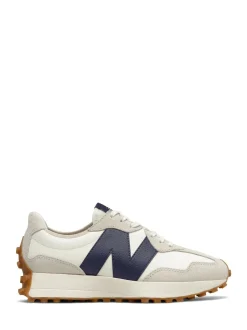 New Balance - 327 Trainers Blanc/bleu marine Outlet