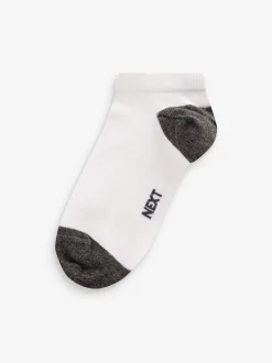 Next - Paquet de chaussettes de sport en coton riche 7 Blanc/Bleu/Gris talon et orteil Discount