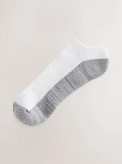Next Blanc/Gris - Lot de 10 - Chaussettes de sport rembourrées Clearance
