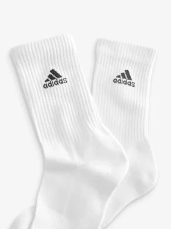 adidas Blanc/Noir - Paquet de chaussettes courtes matelassées 6 Best
