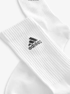 adidas Blanc/Noir - Paquet de chaussettes courtes matelassées 6 Best