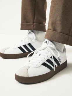 adidas - VL Court Trainers Blanc/Noir Outlet