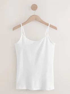 Next Blanc/Noir - Lot de 5 gilets à fines bretelles New