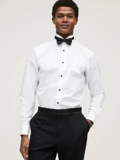 Next Blanc/Noir - Slim Fit (Slim Fit) - Chemises et Nœud papillon Lot Hot