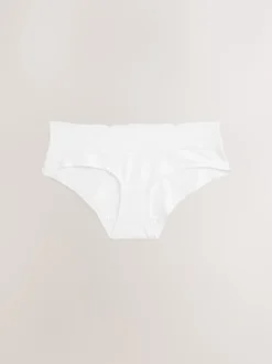 Next - Lot de 4 culottes en coton et dentelle Blanc/Noir/Gris Discount