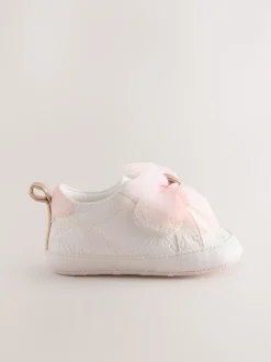 Baker by Ted Baker Blanc/Rose - Baskets Bébé Filles en organza à nœud Discount