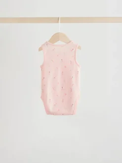 Next Blanc/Rose - Paquet de bodys pour bébé avec gilet 5 Hot